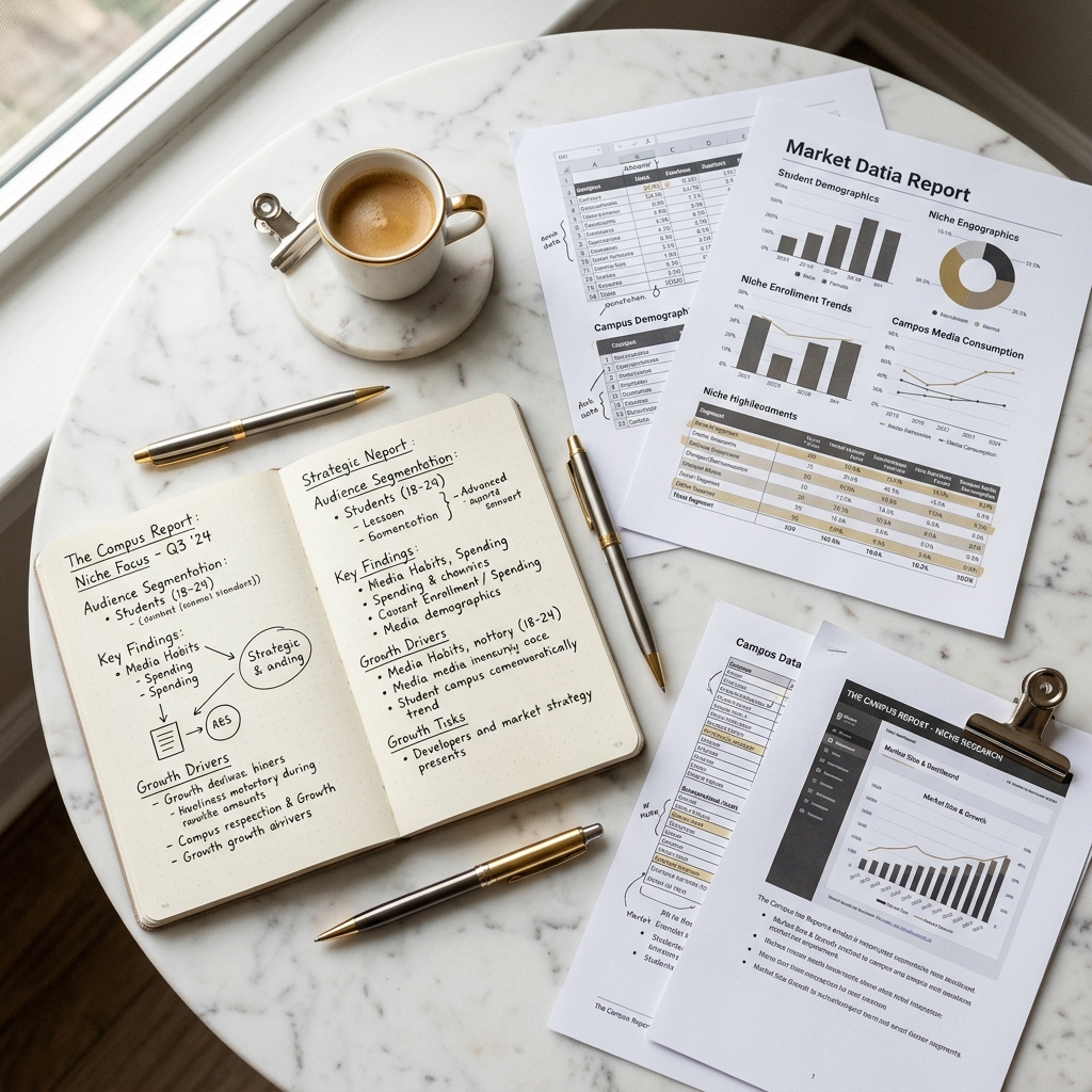 The Campus Report — Market niche research and validation